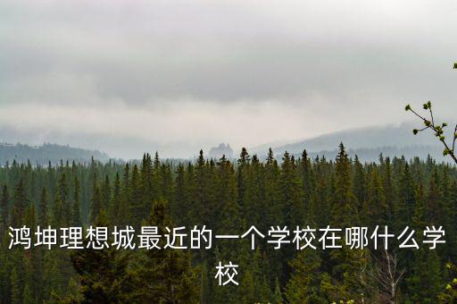 鴻坤理想城最近的一個學校在哪什么學校