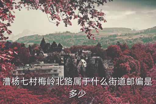 漕楊七村梅嶺北路屬于什么街道郵編是多少