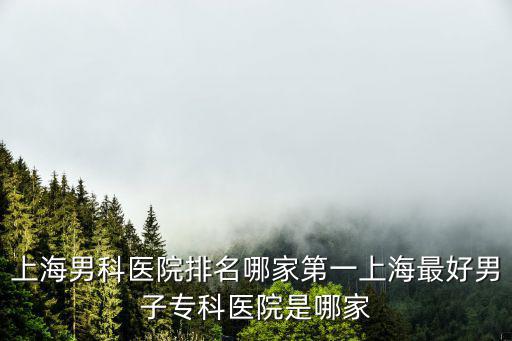 上海男科醫院排名哪家第一上海最好男子專科醫院是哪家