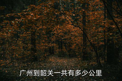 廣州到韶關一共有多少公里