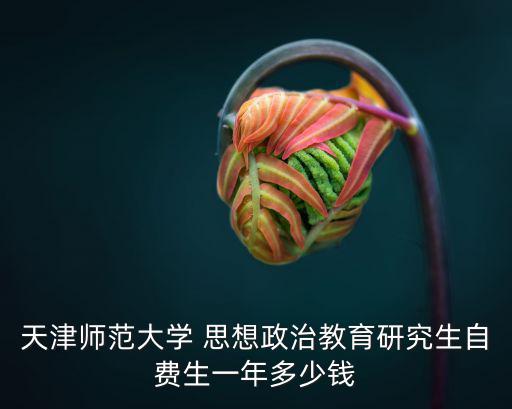 天津師范大學 思想政治教育研究生自費生一年多少錢