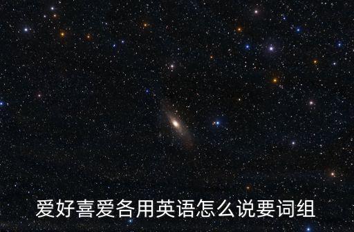 愛好喜愛各用英語怎么說要詞組
