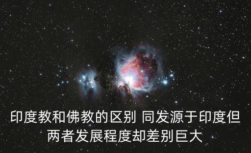 印度教和佛教的區(qū)別 同發(fā)源于印度但兩者發(fā)展程度卻差別巨大