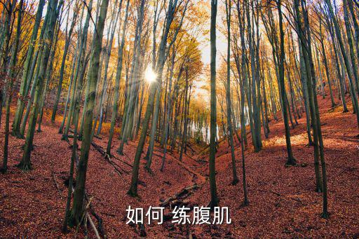 練腹,堅持鍛煉腹肌