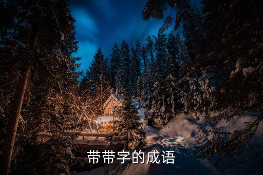 帶帶字的成語