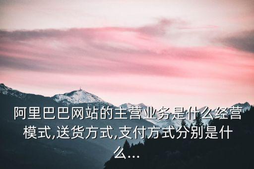 阿里巴巴商業模式,阿里巴巴網絡有限公司是阿里集團旗艦業務