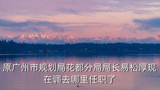 原廣州市規劃局花都分局局長易松厚現在調去哪里任職了