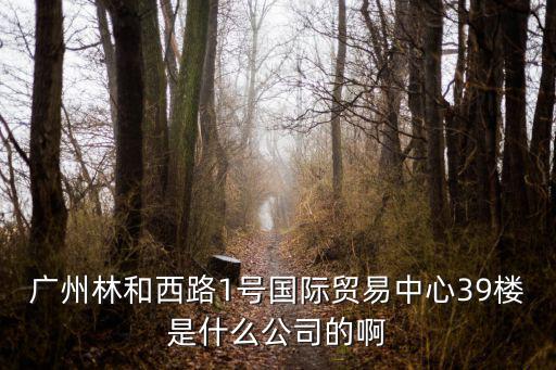 廣州林和西路1號國際貿(mào)易中心39樓是什么公司的啊