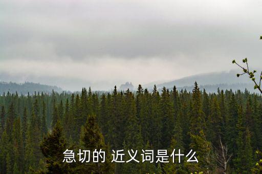 急切的 近義詞是什么