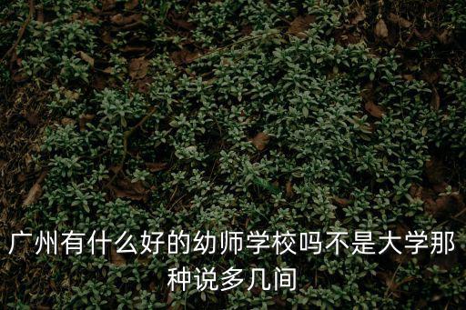 廣州有什么好的幼師學校嗎不是大學那種說多幾間