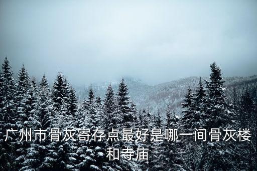 廣州市骨灰寄存點最好是哪一間骨灰樓和寺廟