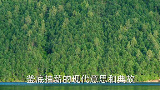  釜底抽薪的現(xiàn)代意思和典故