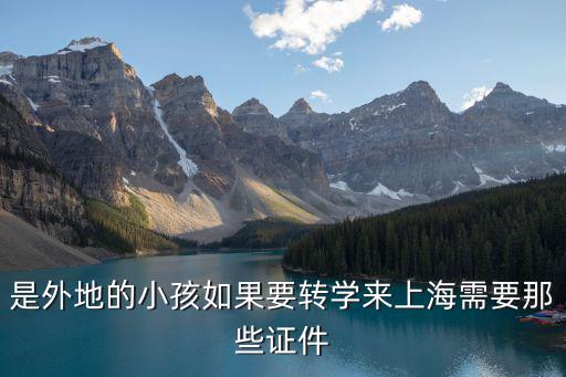 上海市小學轉學需要房產證嗎，是外地的小孩如果要轉學來上海需要那些證件