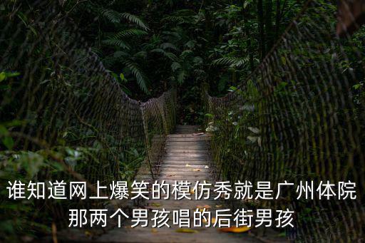 誰知道網上爆笑的模仿秀就是廣州體院那兩個男孩唱的后街男孩