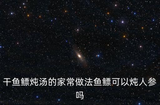 干魚鰾燉湯的家常做法魚鰾可以燉人參嗎