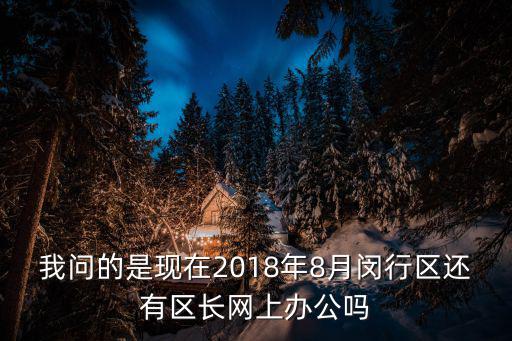 我問的是現在2018年8月閔行區還有區長網上辦公嗎