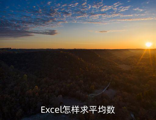 Excel怎樣求平均數