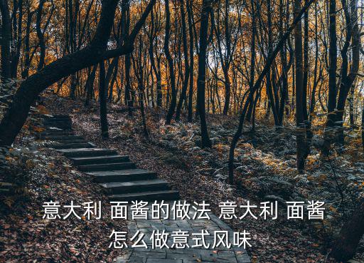  意大利 面醬的做法 意大利 面醬怎么做意式風味