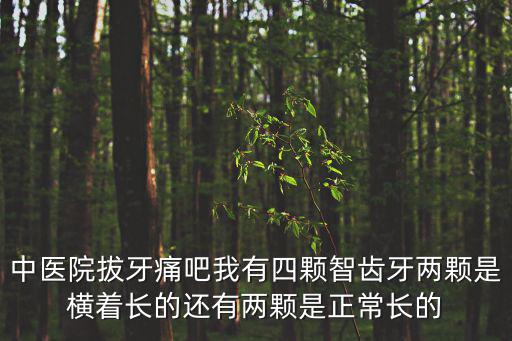 上海市中醫(yī)醫(yī)院拔牙，中醫(yī)院拔牙痛吧我有四顆智齒牙兩顆是橫著長(zhǎng)的還有兩顆是正常長(zhǎng)的