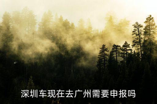 深圳車現在去廣州需要申報嗎