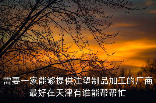需要一家能夠提供注塑制品加工的廠商最好在天津有誰能幫幫忙
