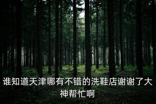 誰知道天津哪有不錯的洗鞋店謝謝了大神幫忙啊