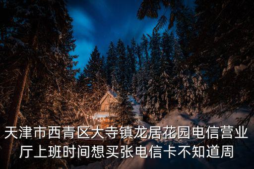 天津市西青區大寺鎮龍居花園電信營業廳上班時間想買張電信卡不知道周