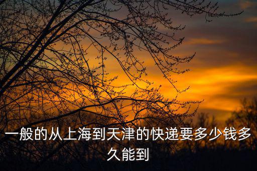 一般的從上海到天津的快遞要多少錢多久能到