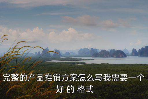 完整的產(chǎn)品推銷方案怎么寫我需要一個(gè) 好 的 格式