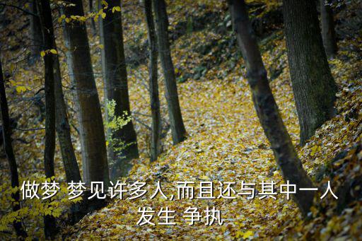 做夢 夢見許多人,而且還與其中一人發(fā)生 爭執(zhí)