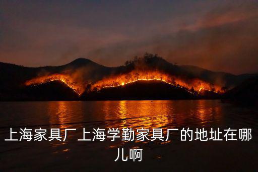 上海家具廠上海學(xué)勤家具廠的地址在哪兒啊