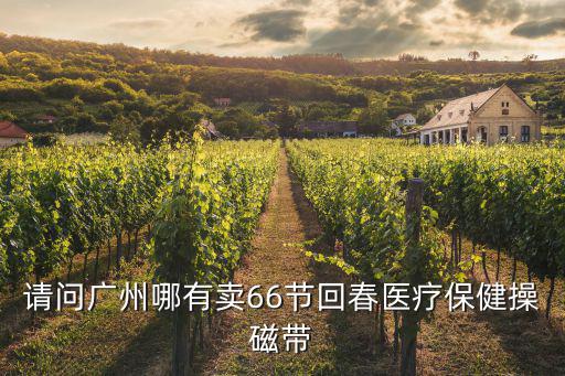 請問廣州哪有賣66節回春醫療保健操磁帶