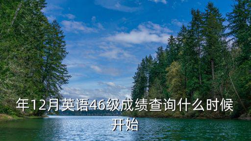 年12月英語(yǔ)46級(jí)成績(jī)查詢什么時(shí)候開(kāi)始