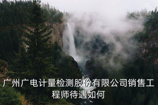 廣州廣電計量檢測股份有限公司銷售工程師待遇如何