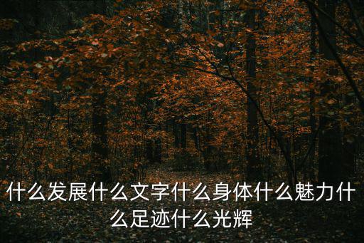 什么發展什么文字什么身體什么魅力什么足跡什么光輝