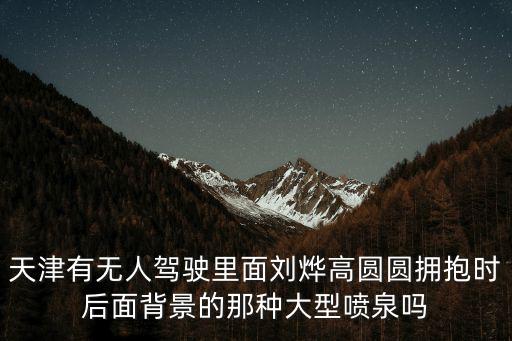 天津有無(wú)人駕駛里面劉燁高圓圓擁抱時(shí)后面背景的那種大型噴泉嗎