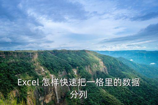 Excel 怎樣快速把一格里的數據分列