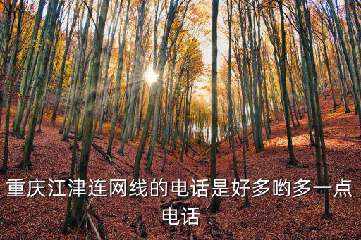 重慶江津連網線的電話是好多喲多一點電話