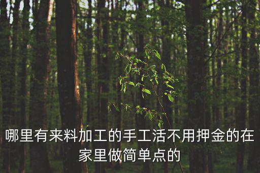哪里有來料加工的手工活不用押金的在家里做簡單點的