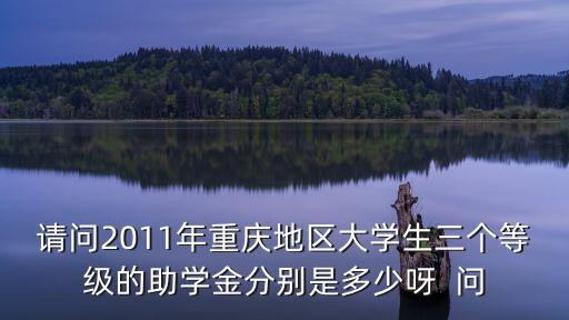 請(qǐng)問(wèn)2011年重慶地區(qū)大學(xué)生三個(gè)等級(jí)的助學(xué)金分別是多少呀  問(wèn)
