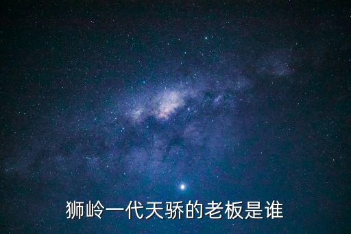 獅嶺一代天驕的老板是誰