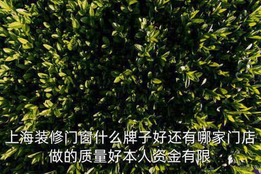 上海裝修門窗什么牌子好還有哪家門店做的質量好本人資金有限