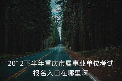 2012下半年重慶市屬事業(yè)單位考試報名入口在哪里啊