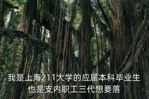 我是上海211大學(xué)的應(yīng)屆本科畢業(yè)生也是支內(nèi)職工三代想要落