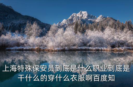 上海特殊保安員到底是什么職業到底是干什么的穿什么衣服啊百度知
