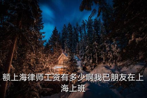 上海律師一個月工資多少錢一個月，在上海平均來看律師一個月能賺多少給一個數字