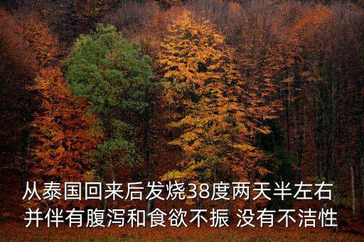 從泰國回來后發燒38度兩天半左右 并伴有腹瀉和食欲不振 沒有不潔性