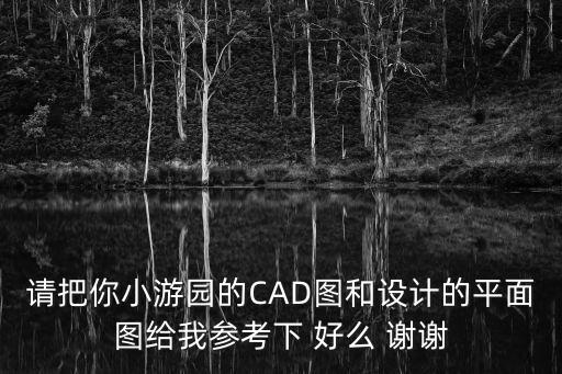 請把你小游園的CAD圖和設計的平面圖給我參考下 好么 謝謝