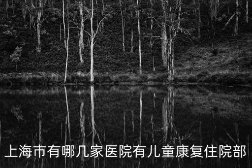 上海市兒童康復中心，上海市有哪幾家醫院有兒童康復住院部