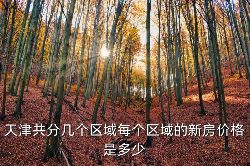 天津共分幾個區域每個區域的新房價格是多少
